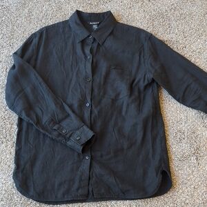 Athleta Retreat Linen Top - Black S